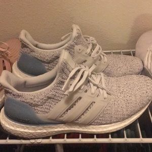 Gray and blue ultraboost